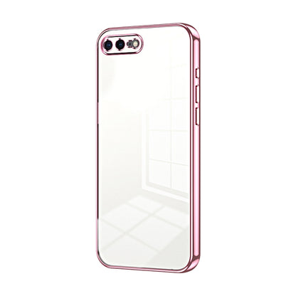 iPhone 8 Plus Transparent Fine Hole Phone Case - Crystal Clear Vacuum Plating, Anti-Fingerprint, Shock-Absorbing TPU Frame