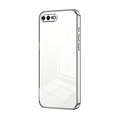 iPhone 8 Plus Transparent Fine Hole Phone Case - Crystal Clear Vacuum Plating, Anti-Fingerprint, Shock-Absorbing TPU Frame