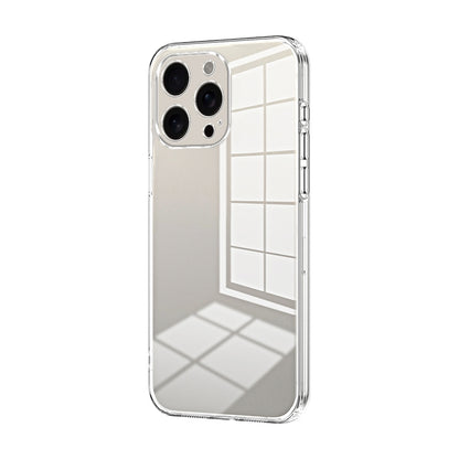 iPhone 16 Pro Max Transparent Fine Hole Phone Case - Crystal Clear Vacuum Plating, Anti-Fingerprint, Shock-Absorbing TPU Frame
