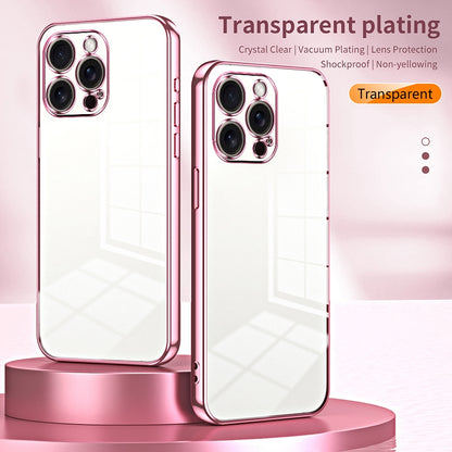 iPhone 16 Pro Max Transparent Fine Hole Phone Case - Crystal Clear Vacuum Plating, Anti-Fingerprint, Shock-Absorbing TPU Frame