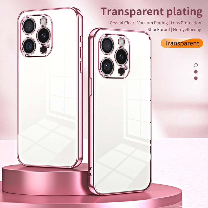iPhone 16 Pro Transparent Fine Hole Phone Case - Crystal Clear Vacuum Plating, Anti-Fingerprint, Shock-Absorbing TPU Frame