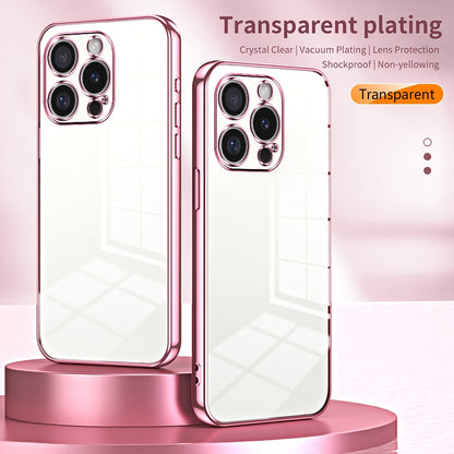 iPhone 16 Pro Transparent Fine Hole Phone Case - Crystal Clear Vacuum Plating, Anti-Fingerprint, Shock-Absorbing TPU Frame