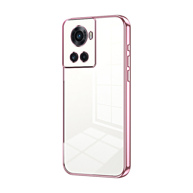 OnePlus 10R Transparent Fine Hole Phone Case - Crystal Clear Vacuum Plating, Anti-Fingerprint, Shock-Absorbing TPU Frame