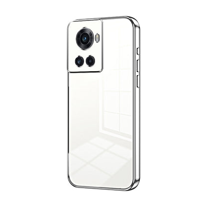 OnePlus 10R Transparent Fine Hole Phone Case - Crystal Clear Vacuum Plating, Anti-Fingerprint, Shock-Absorbing TPU Frame