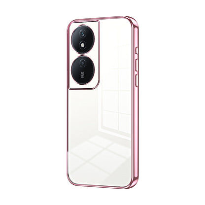 Honor Play 50 Plus Transparent Fine Hole Phone Case - Crystal Clear Vacuum Plating, Anti-Fingerprint, Shock-Absorbing TPU Frame