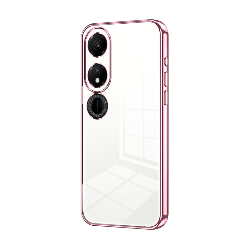 Honor Play 40 Transparent Fine Hole Phone Case - Crystal Clear Vacuum Plating, Anti-Fingerprint, Shock-Absorbing TPU Frame