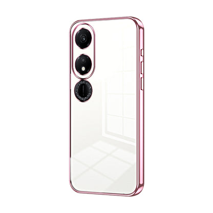 Honor Play 40 Transparent Fine Hole Phone Case - Crystal Clear Vacuum Plating, Anti-Fingerprint, Shock-Absorbing TPU Frame