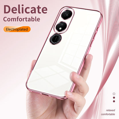 Honor Play 40 Transparent Fine Hole Phone Case - Crystal Clear Vacuum Plating, Anti-Fingerprint, Shock-Absorbing TPU Frame