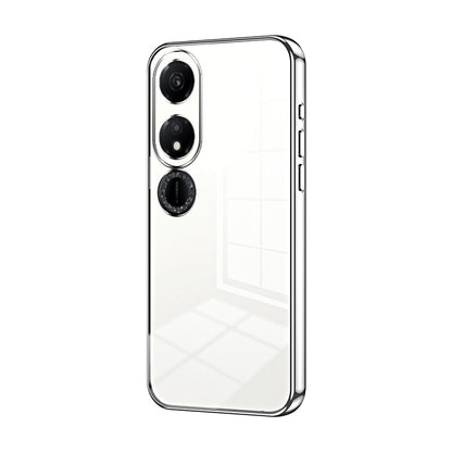 Honor Play 40 Transparent Fine Hole Phone Case - Crystal Clear Vacuum Plating, Anti-Fingerprint, Shock-Absorbing TPU Frame