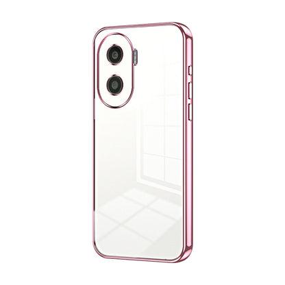 Honor X40i Transparent Fine Hole Phone Case - Crystal Clear Vacuum Plating, Anti-Fingerprint, Shock-Absorbing TPU Frame