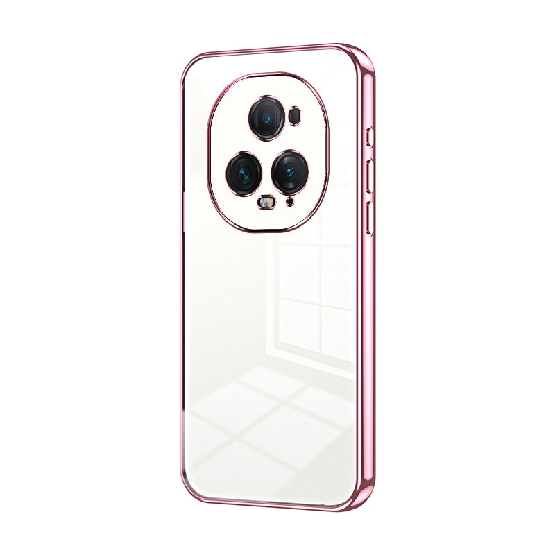 Honor Magic5 Ultimate Transparent Fine Hole Phone Case - Crystal Clear Vacuum Plating, Anti-Fingerprint, Shock-Absorbing TPU Frame