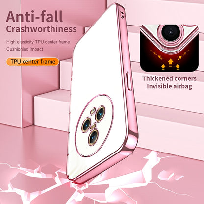 Honor Magic5 Transparent Fine Hole Phone Case - Crystal Clear Vacuum Plating, Anti-Fingerprint, Shock-Absorbing TPU Frame