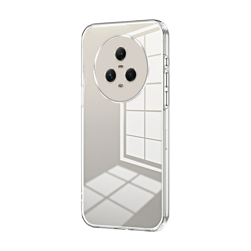 Honor Magic5 Transparent Fine Hole Phone Case - Crystal Clear Vacuum Plating, Anti-Fingerprint, Shock-Absorbing TPU Frame