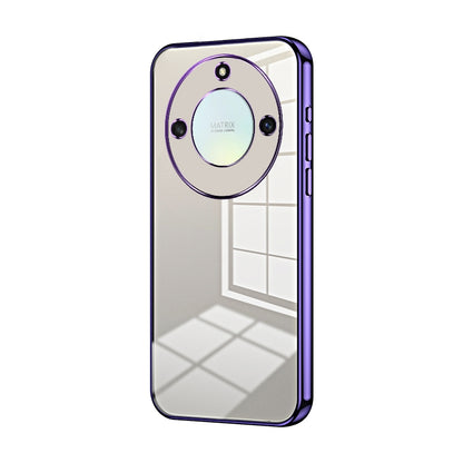 Honor X40 5G Transparent Fine Hole Phone Case - Crystal Clear Vacuum Plating, Anti-Fingerprint, Shock-Absorbing TPU Frame