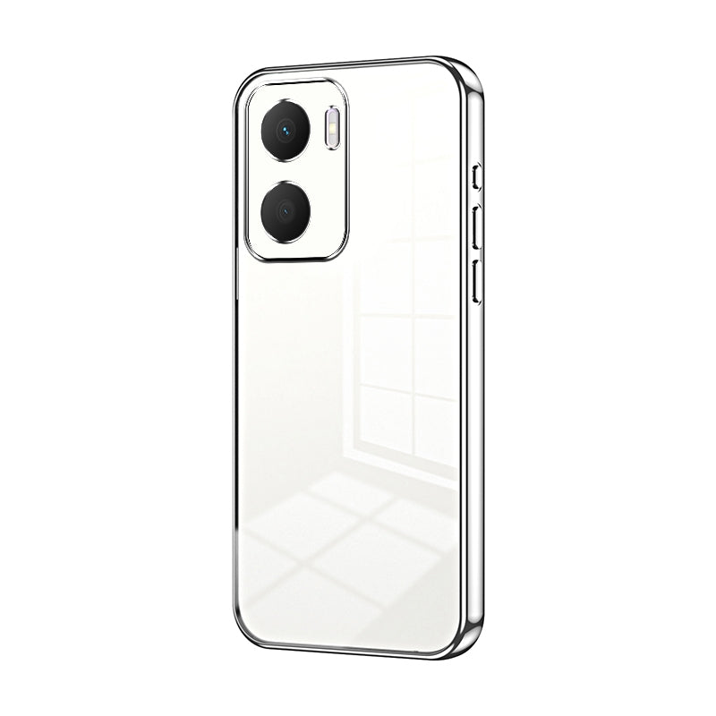 Honor Play 40 Plus Transparent Fine Hole Phone Case - Crystal Clear Vacuum Plating, Anti-Fingerprint, Shock-Absorbing TPU Frame