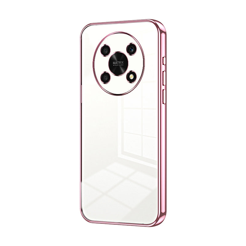 Honor X9 5G Transparent Fine Hole Phone Case - Crystal Clear Vacuum Plating, Anti-Fingerprint, Shock-Absorbing TPU Frame
