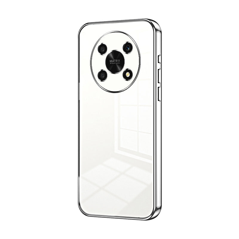 Honor X30 Transparent Fine Hole Phone Case - Crystal Clear Vacuum Plating, Anti-Fingerprint, Shock-Absorbing TPU Frame
