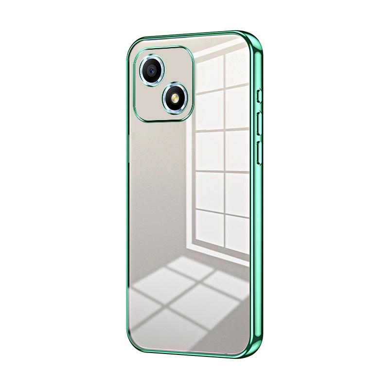 Honor Play 30 Transparent Fine Hole Phone Case - Crystal Clear Vacuum Plating, Anti-Fingerprint, Shock-Absorbing TPU Frame