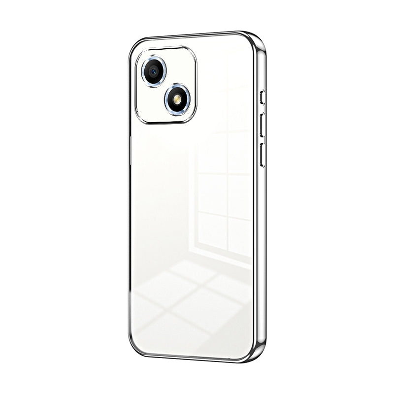 Honor Play 30 Transparent Fine Hole Phone Case - Crystal Clear Vacuum Plating, Anti-Fingerprint, Shock-Absorbing TPU Frame