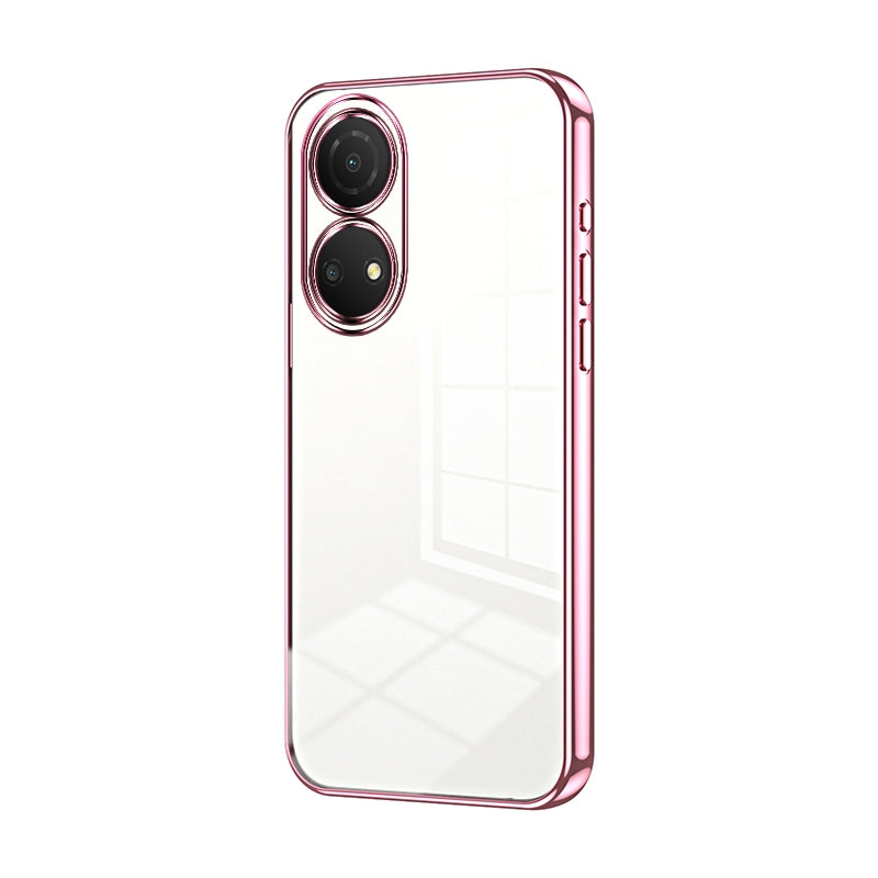 Honor Play 30 Plus Transparent Fine Hole Phone Case - Crystal Clear Vacuum Plating, Anti-Fingerprint, Shock-Absorbing TPU Frame