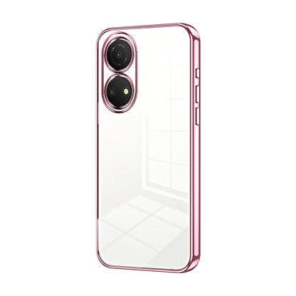 Honor Play 30 Plus Transparent Fine Hole Phone Case - Crystal Clear Vacuum Plating, Anti-Fingerprint, Shock-Absorbing TPU Frame