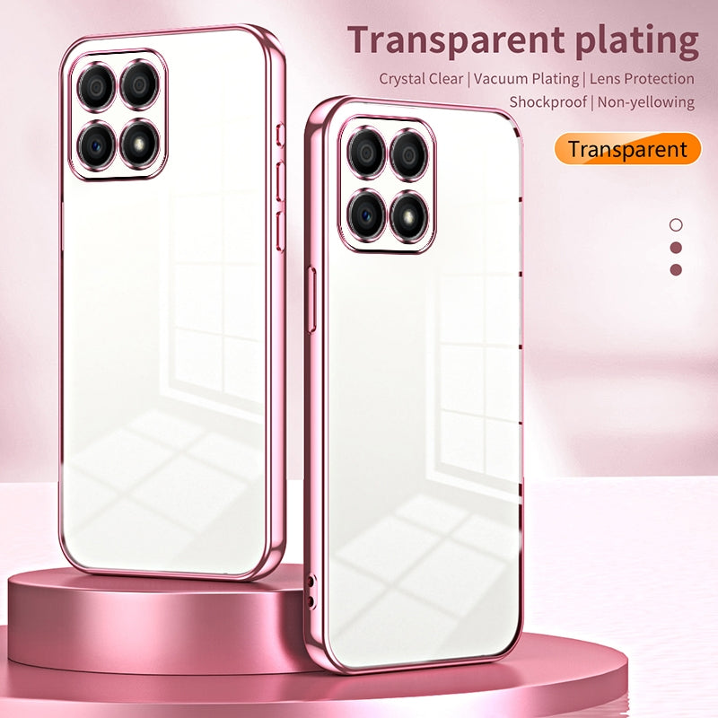 Honor X30i Transparent Fine Hole Phone Case - Crystal Clear Vacuum Plating, Anti-Fingerprint, Shock-Absorbing TPU Frame