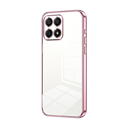 Honor X30i Transparent Fine Hole Phone Case - Crystal Clear Vacuum Plating, Anti-Fingerprint, Shock-Absorbing TPU Frame