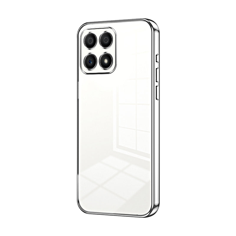 Honor X30i Transparent Fine Hole Phone Case - Crystal Clear Vacuum Plating, Anti-Fingerprint, Shock-Absorbing TPU Frame