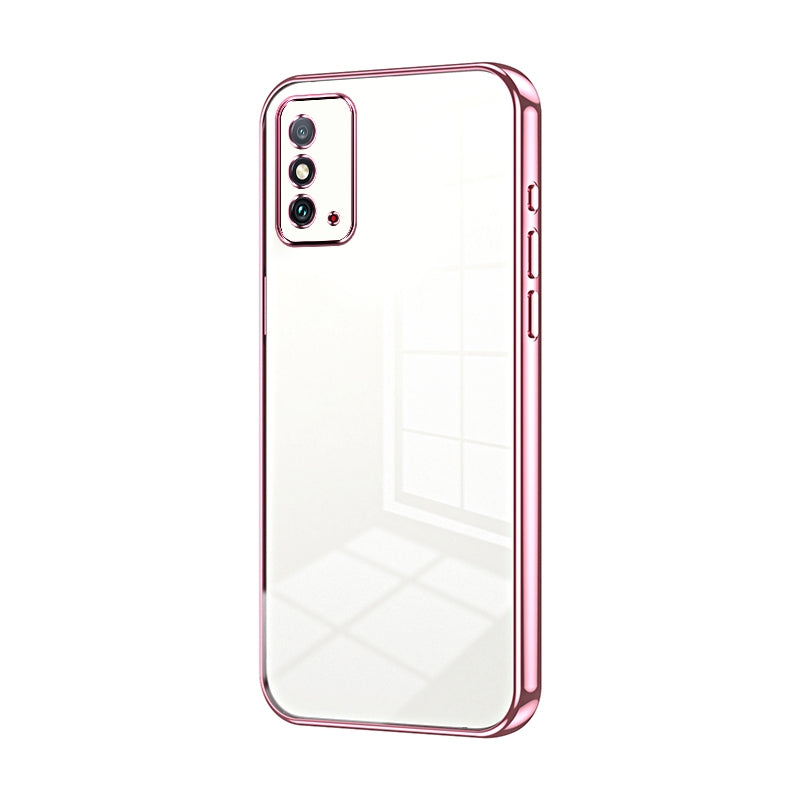 Honor X10 Max Transparent Fine Hole Phone Case - Crystal Clear Vacuum Plating, Anti-Fingerprint, Shock-Absorbing TPU Frame