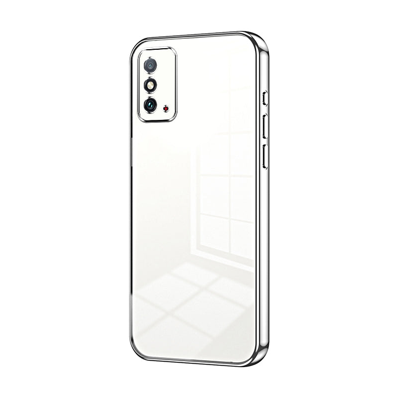 Honor X30 Max Transparent Fine Hole Phone Case - Crystal Clear Vacuum Plating, Anti-Fingerprint, Shock-Absorbing TPU Frame