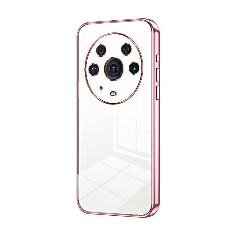 Honor Magic3 Pro Transparent Fine Hole Phone Case - Crystal Clear Vacuum Plating, Anti-Fingerprint, Shock-Absorbing TPU Frame