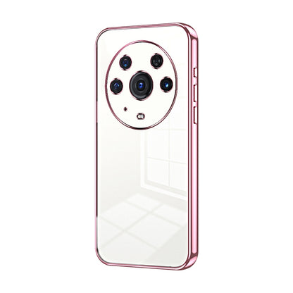 Honor Magic3 Pro Transparent Fine Hole Phone Case - Crystal Clear Vacuum Plating, Anti-Fingerprint, Shock-Absorbing TPU Frame