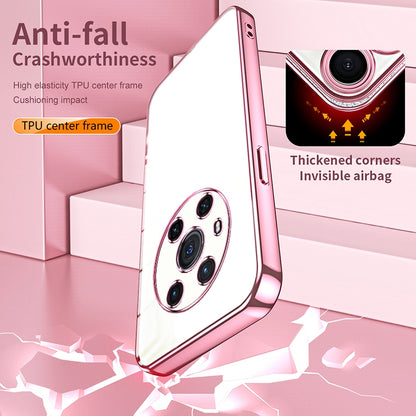 Honor Magic3 Transparent Fine Hole Phone Case - Crystal Clear Vacuum Plating, Anti-Fingerprint, Shock-Absorbing TPU Frame