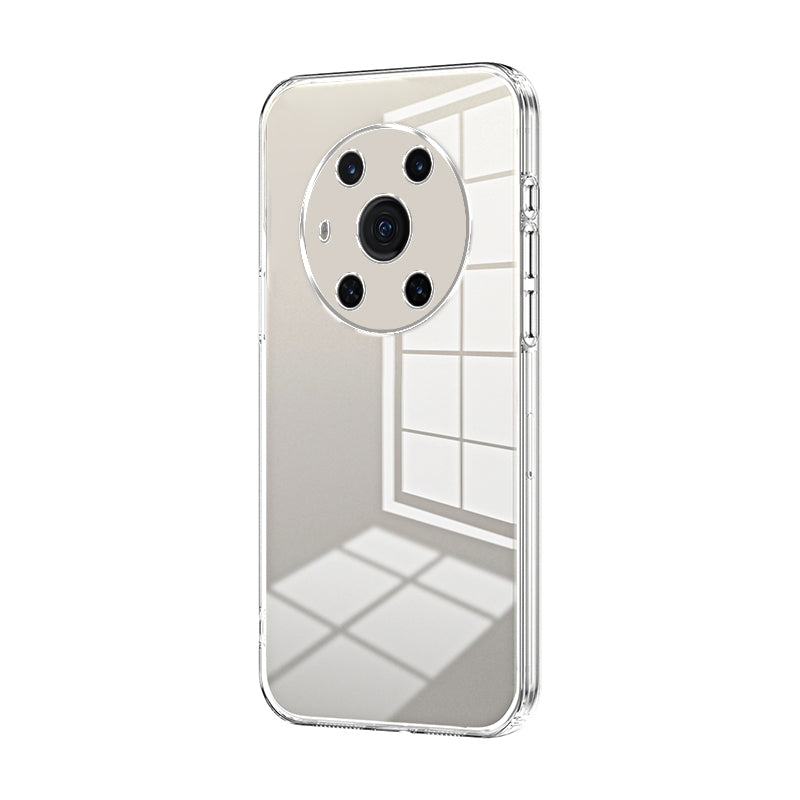 Honor Magic3 Transparent Fine Hole Phone Case - Crystal Clear Vacuum Plating, Anti-Fingerprint, Shock-Absorbing TPU Frame