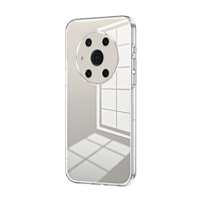 Honor Magic3 Transparent Fine Hole Phone Case - Crystal Clear Vacuum Plating, Anti-Fingerprint, Shock-Absorbing TPU Frame
