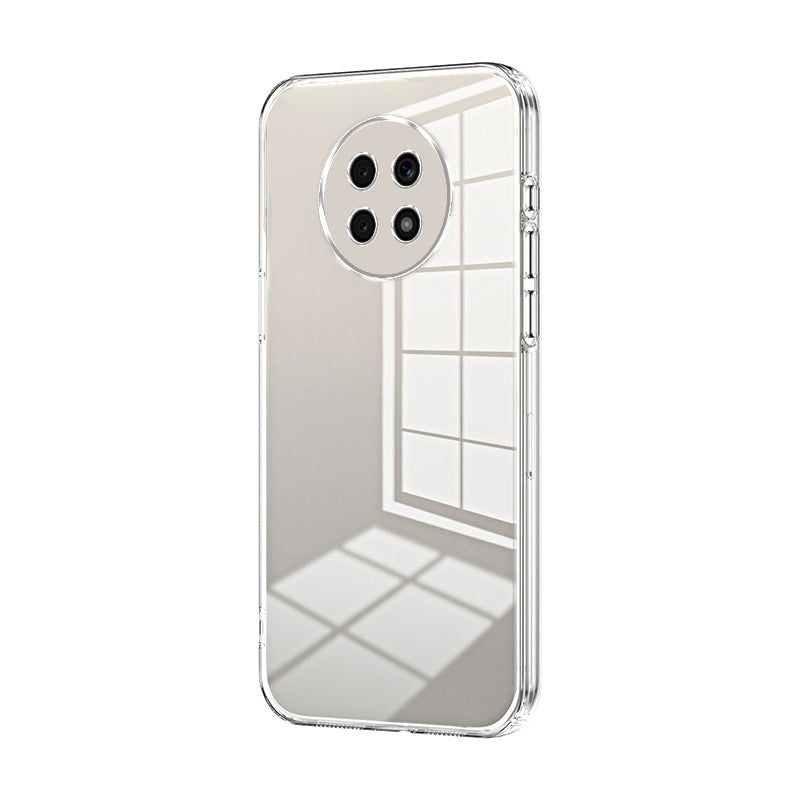 Honor X20 Transparent Fine Hole Phone Case - Crystal Clear Vacuum Plating, Anti-Fingerprint, Shock-Absorbing TPU Frame