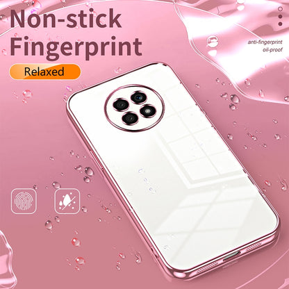 Honor X20 Transparent Fine Hole Phone Case - Crystal Clear Vacuum Plating, Anti-Fingerprint, Shock-Absorbing TPU Frame