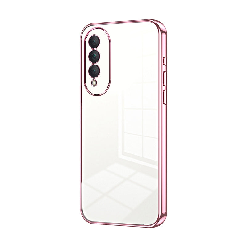 Honor X20 SE Transparent Fine Hole Phone Case - Crystal Clear Vacuum Plating, Anti-Fingerprint, Shock-Absorbing TPU Frame