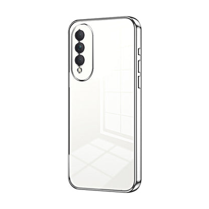 Honor X20 SE Transparent Fine Hole Phone Case - Crystal Clear Vacuum Plating, Anti-Fingerprint, Shock-Absorbing TPU Frame