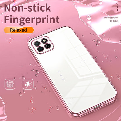 Honor Play 20 4G Transparent Fine Hole Phone Case - Crystal Clear Vacuum Plating, Anti-Fingerprint, Shock-Absorbing TPU Frame