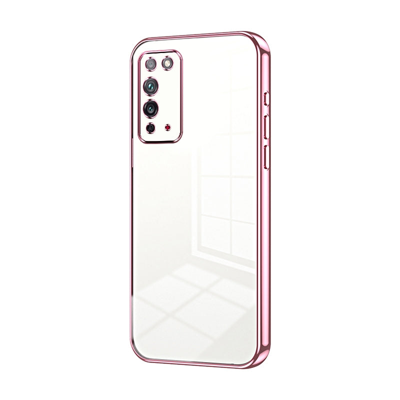 Honor X10 Transparent Fine Hole Phone Case - Crystal Clear Vacuum Plating, Anti-Fingerprint, Shock-Absorbing TPU Frame