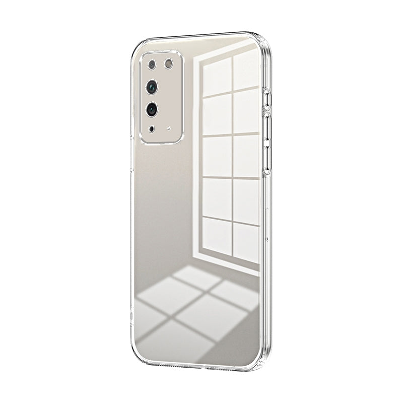Honor X10 Transparent Fine Hole Phone Case - Crystal Clear Vacuum Plating, Anti-Fingerprint, Shock-Absorbing TPU Frame