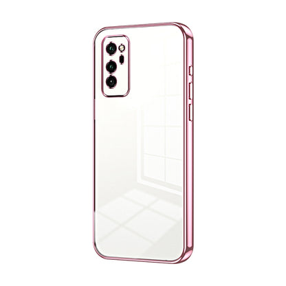 Honor V30 Transparent Fine Hole Phone Case - Crystal Clear Vacuum Plating, Anti-Fingerprint, Shock-Absorbing TPU Frame