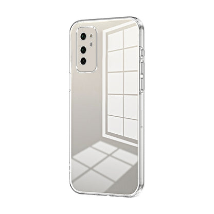 Honor V30 Transparent Fine Hole Phone Case - Crystal Clear Vacuum Plating, Anti-Fingerprint, Shock-Absorbing TPU Frame