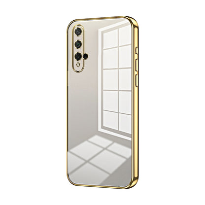 Honor 20S Transparent Fine Hole Phone Case - Crystal Clear Vacuum Plating, Anti-Fingerprint, Shock-Absorbing TPU Frame