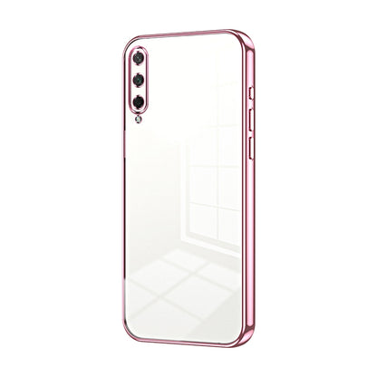 Honor Play 3 Transparent Fine Hole Phone Case - Crystal Clear Vacuum Plating, Anti-Fingerprint, Shock-Absorbing TPU Frame
