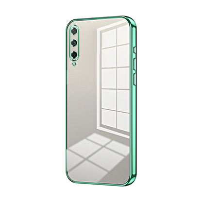 Honor Play 3 Transparent Fine Hole Phone Case - Crystal Clear Vacuum Plating, Anti-Fingerprint, Shock-Absorbing TPU Frame