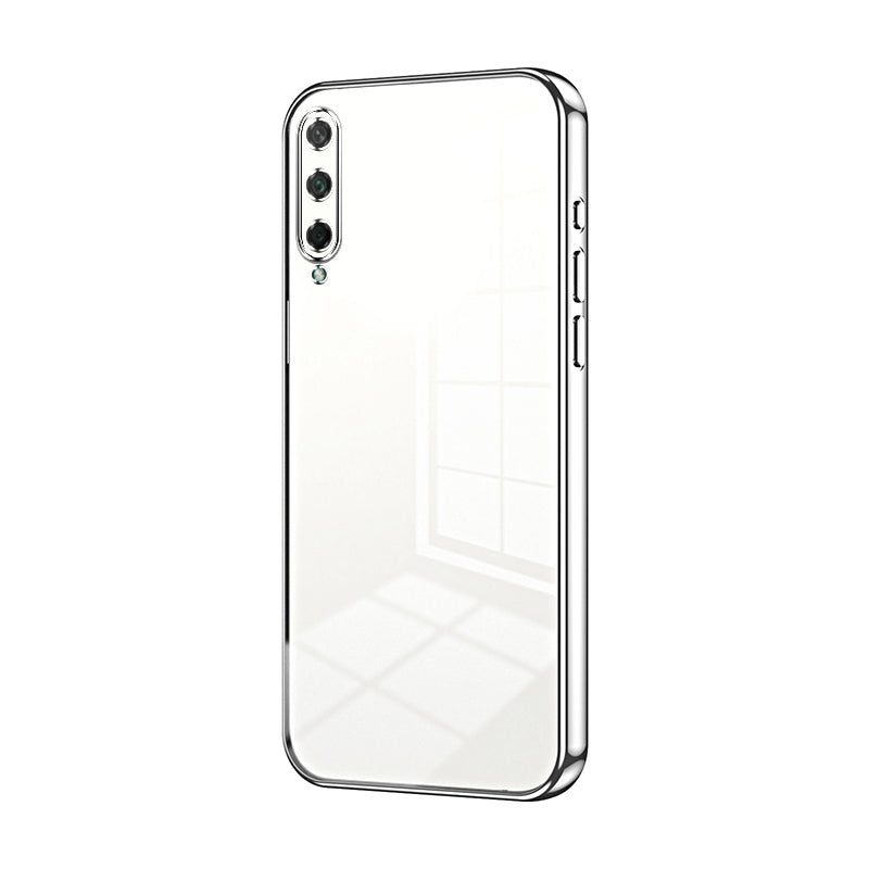 Honor Play 3 Transparent Fine Hole Phone Case - Crystal Clear Vacuum Plating, Anti-Fingerprint, Shock-Absorbing TPU Frame