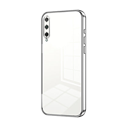 Honor Play 3 Transparent Fine Hole Phone Case - Crystal Clear Vacuum Plating, Anti-Fingerprint, Shock-Absorbing TPU Frame