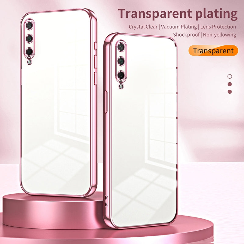Honor Play 3 Transparent Fine Hole Phone Case - Crystal Clear Vacuum Plating, Anti-Fingerprint, Shock-Absorbing TPU Frame